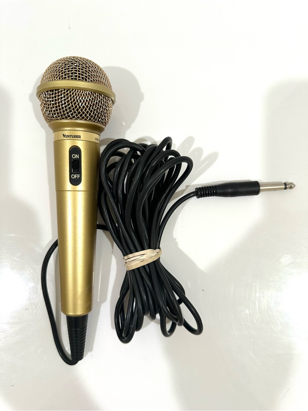 Microphone Venturer 10ft Cord Mic Gold Handheld Dynamic Karaoke DJ Vocal